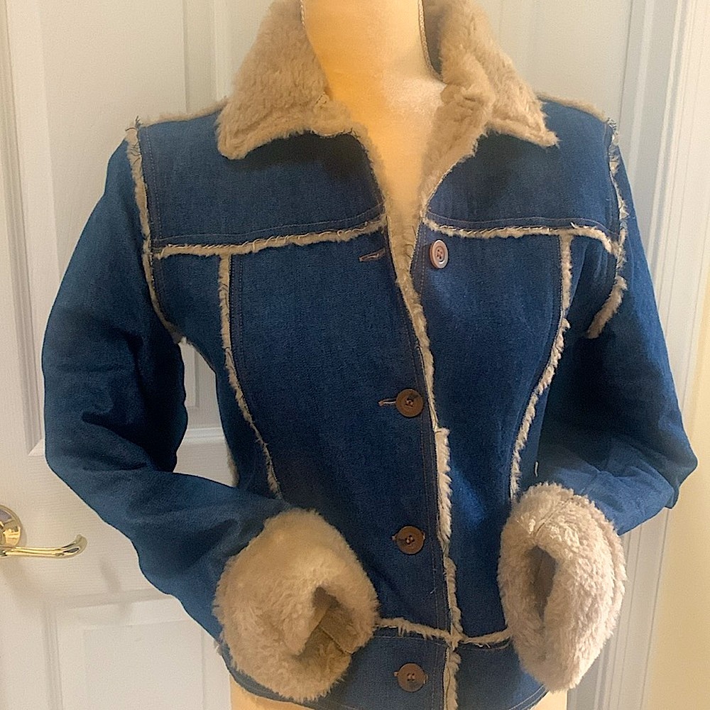 Vintage Sherpa Denim & Fleece Jacket - Picture 9 of 9